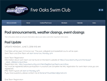 Tablet Screenshot of fiveoaksswimclub.org